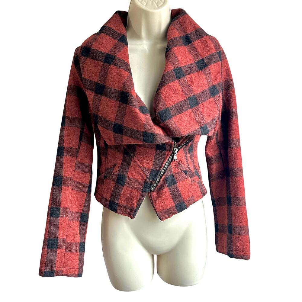Anthropologie Women’s Plaid Wool Blend Jacket What Goes Around Comes Around- Sm